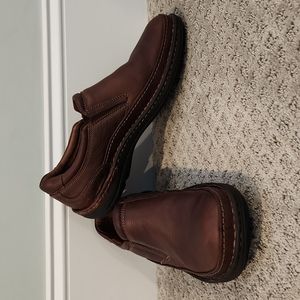 Size 12 clarks brown leather shoes